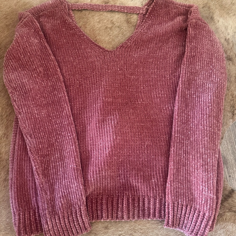 I.N. San Francisco Mauve V-Neck Sweater